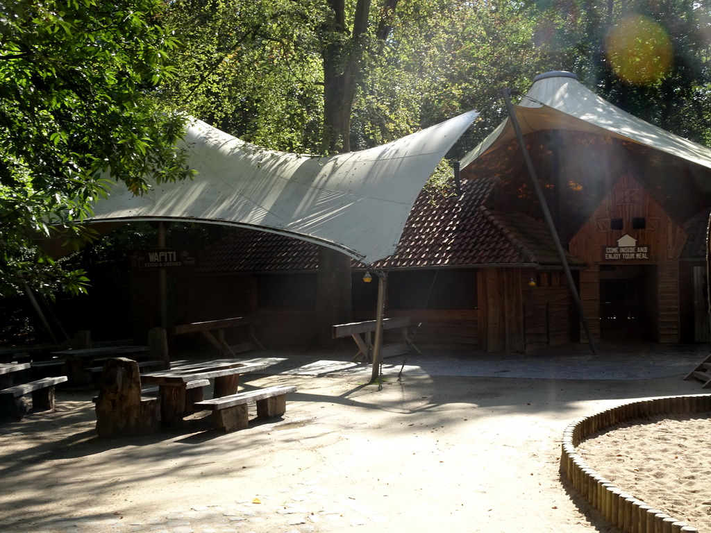 Front of Restaurant Wapiti at the America section of ZOO Planckendael