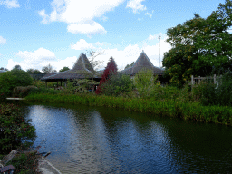 Restaurant Toepaja and pond at the Asia section of ZOO Planckendael