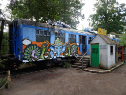 Indian train and ticket counter at the Asia section of ZOO Planckendael
