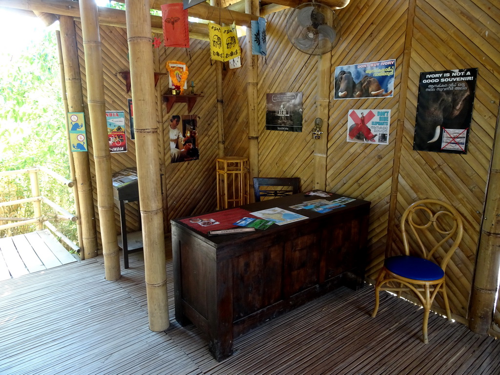 Desk at the Indian travel bureau at the Asia section of ZOO Planckendael