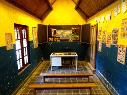 Interior of a classroom at the Indian village Kerala at the Asia section of ZOO Planckendael
