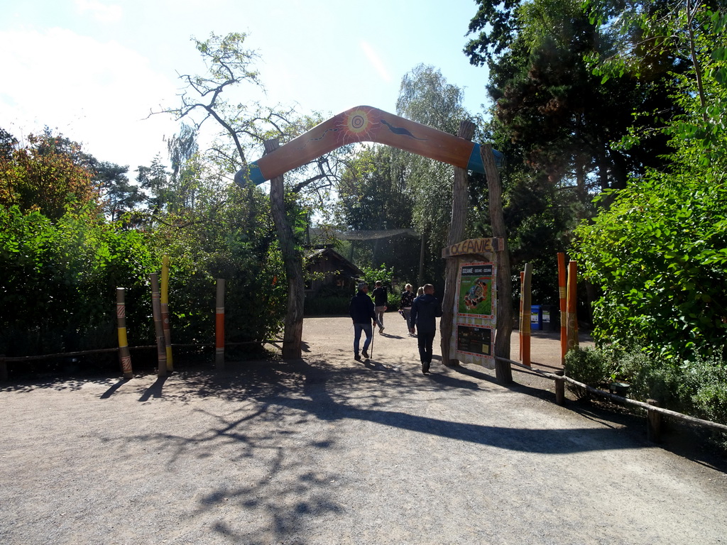 Entrance gate to the Oceania section of ZOO Planckendael