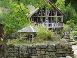 The Indian travel bureau at the Asia section of ZOO Planckendael, viewed from the Treetop Walkway