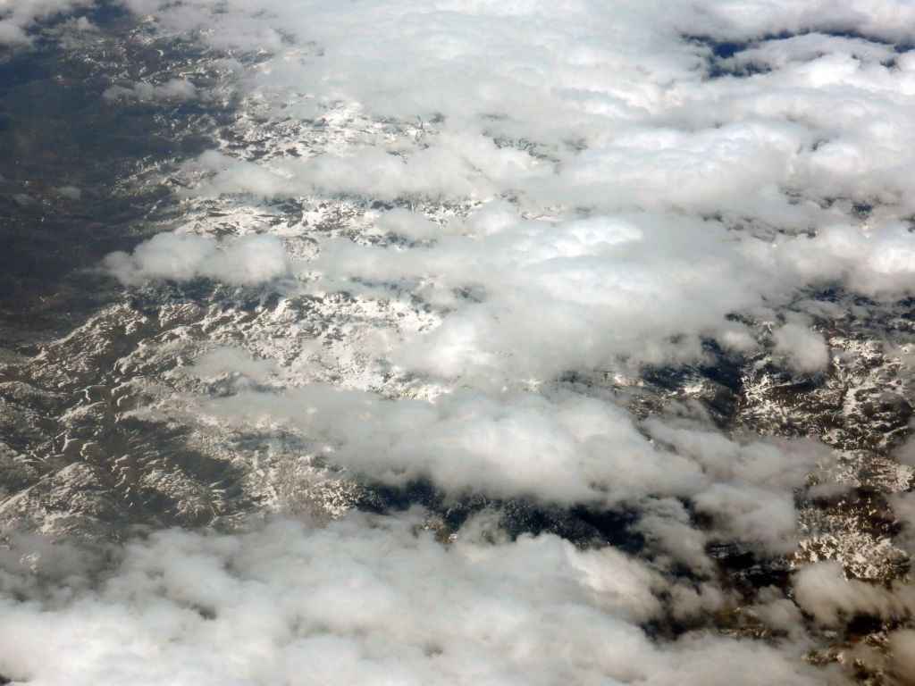 Mount Kosciuszko at Kosciuszko National Park, viewed from the airplane from Sydney