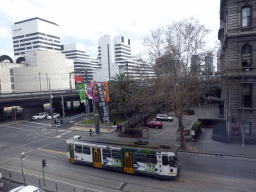 Tram at Spencer Street, viewed from our room in the Pensione Hotel Melbourne