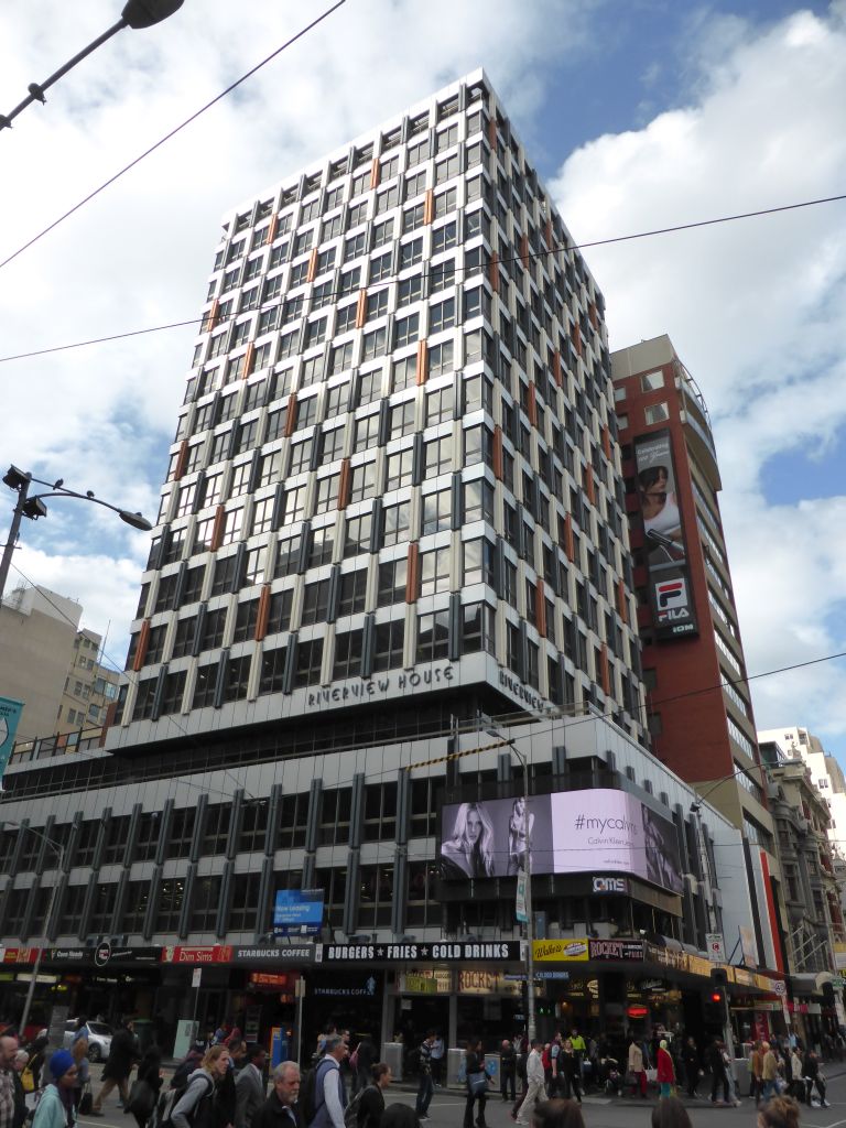 The Riverview House at the crossing of Flinders Street and Elizabeth Street