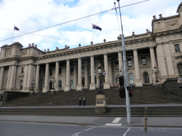 Front of the Victoria Parliament House at Spring Street