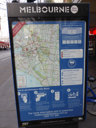 Map of Melbourne Bike Share at Bourke Street