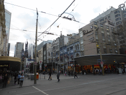 The crossing of Bourke Street and Swanston Street