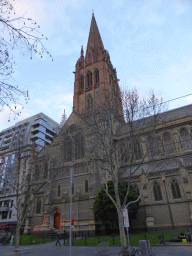 West side of St. Paul`s Cathedral at Swanston Street