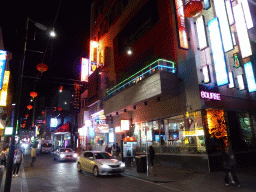 Chinese restaurants at Little Bourke Street, by night