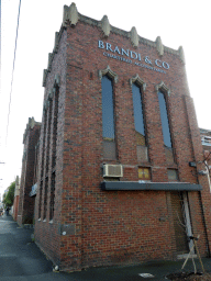 Southwest side of the Movember Headquarters Australia building at the crossing of Punt Road and the Crofts