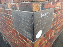 Stone at the southwest side of the Movember Headquarters Australia building at the crossing of Punt Road and the Crofts