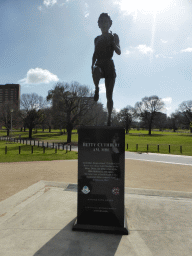 Statue of Betty Cuthbert at the northeast side of the Melbourne Cricket Ground at Yarra Park