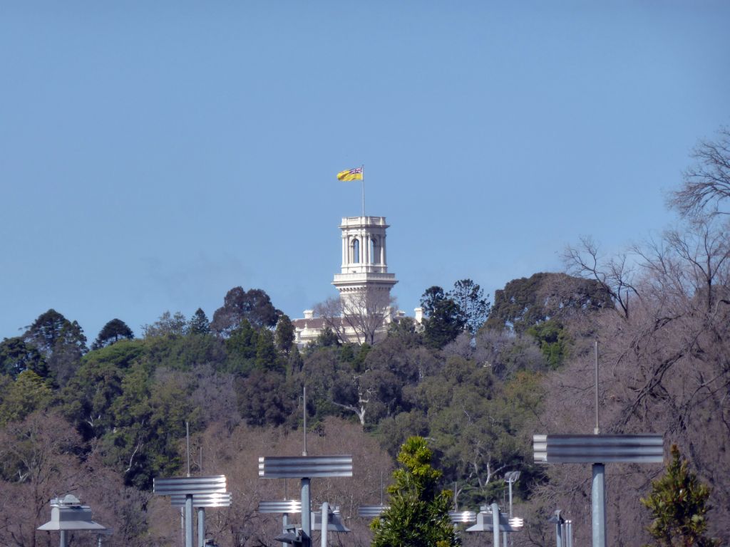 Tower of the Government House, viewed from the William Barak Bridge