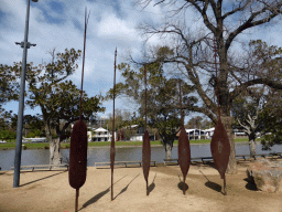 Aboriginal piece of art at the Birrarung Marr Park