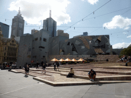 Federation Square with the west side of the Australian Centre for the Moving Image