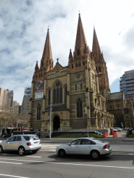 Front of St. Paul`s Cathedral at Flinders Street