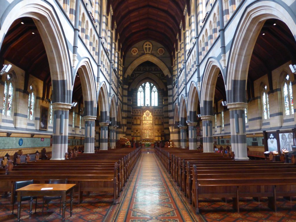 Nave, apse and altar of St. Paul`s Cathedral