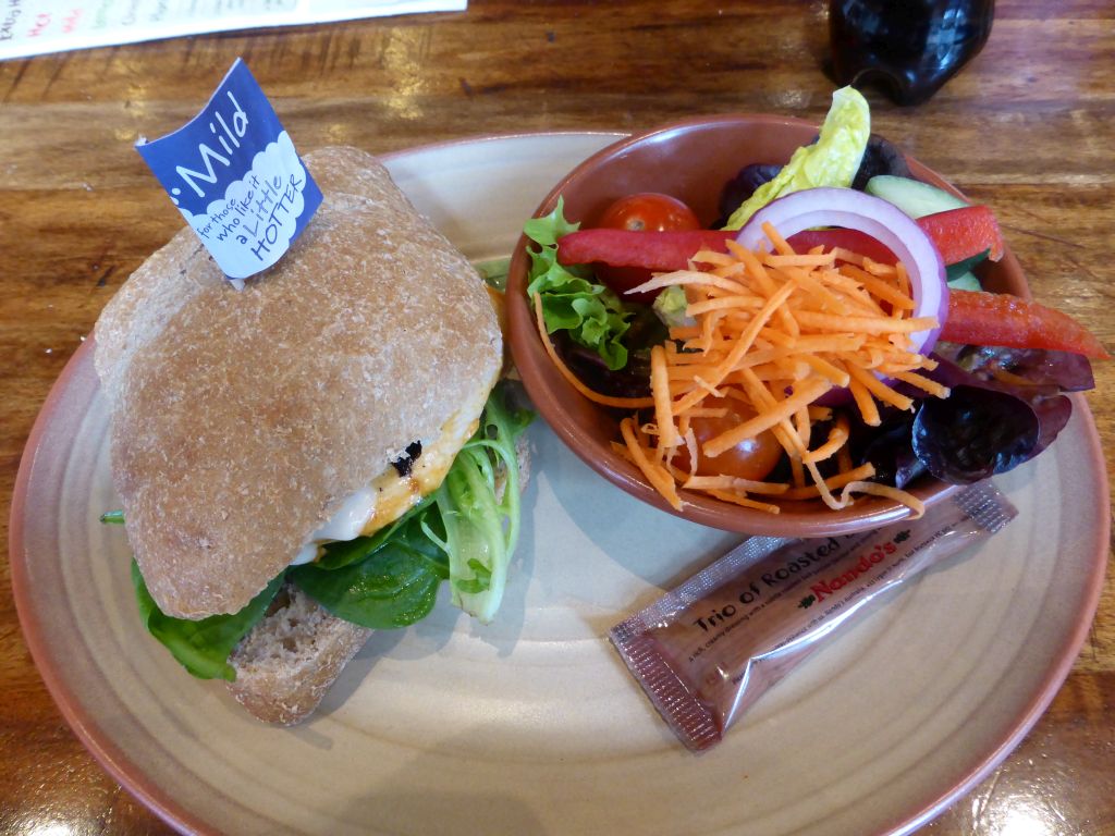 Lunch at the Nando`s restaurant at Flinders Street