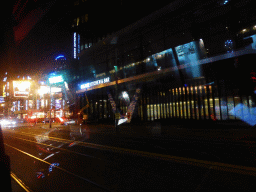 Front of the Crown Metropol Hotel at Clarendon Street, viewed from our tour bus from Phillip Island, by night