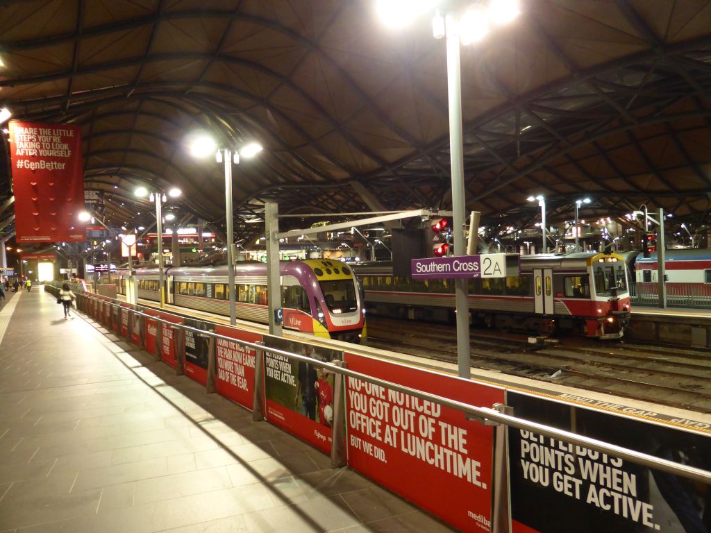 Interior of the Southern Cross Railway Station, by night