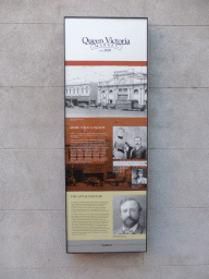Information on the Queen Victoria Market at the entrance at Elizabeth Street