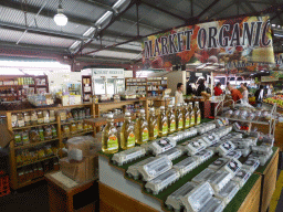 Stall with organic products at the Queen Victoria Market