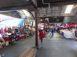 Miaomiao and clothing stalls at the Queen Victoria Market