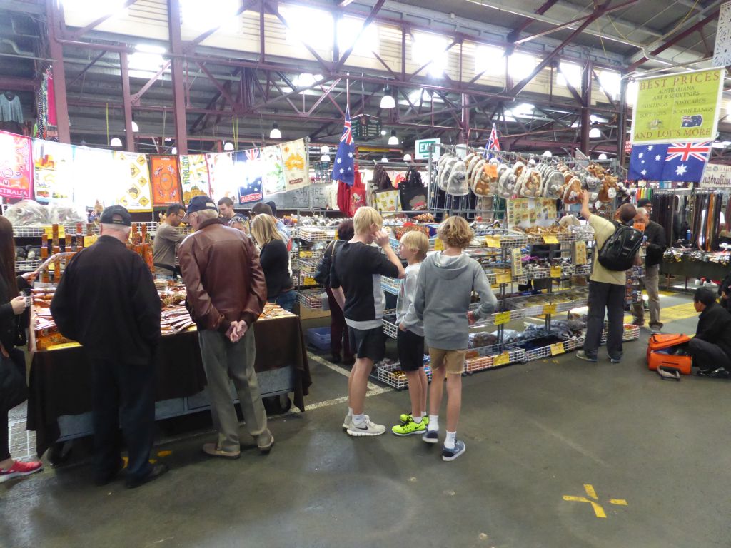 Souvenir stalls at the Queen Victoria Market