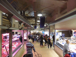 Meat shops and fish shops at the Queen Victoria Market