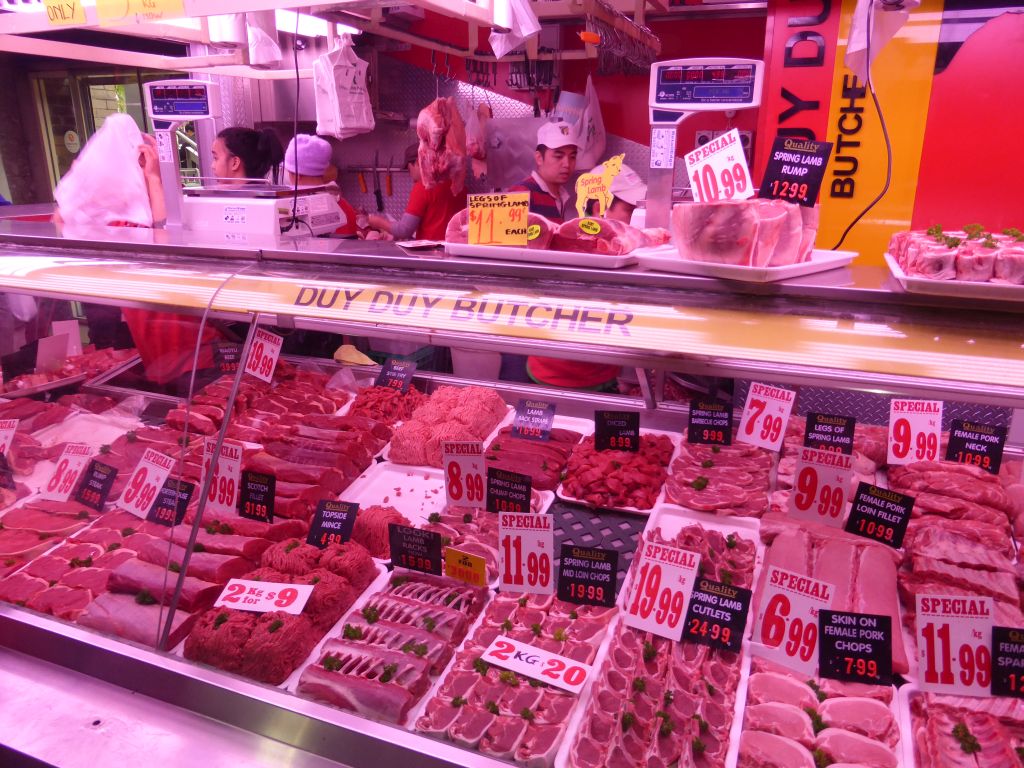 Meat shop at the Queen Victoria Market