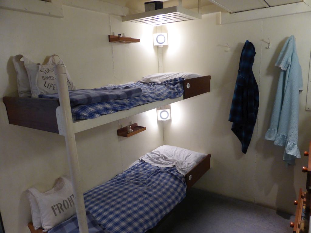 Model of a bedroom inside a ship, at the Long Room at the First Floor of the Immigration Museum