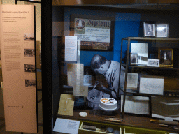 Information and items on the internment during World War II, at the `Getting In` room at the First Floor of the Immigration Museum