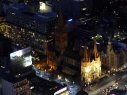 St. Paul`s Cathedral, viewed from the Skydeck 88 of the Eureka Tower, by night