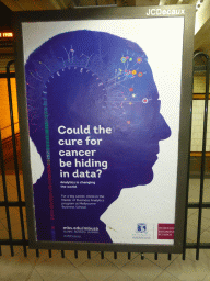 Poster on data analytics in the tunnel under the Flinders Street Railway Station from Flinders Walk to Flinders Street
