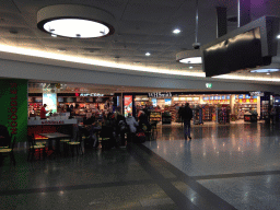 Restaurants and shops at the Departures Hall of Melbourne Airport