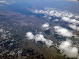 The Spencer Gulf and the towns of Port Augusta and Port Pirie, viewed from the airplane to Bali