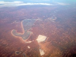 Younghusband Lake, Patricia Lake and other lakes, viewed from the airplane to Bali
