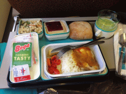 Meal in the airplane to Bali