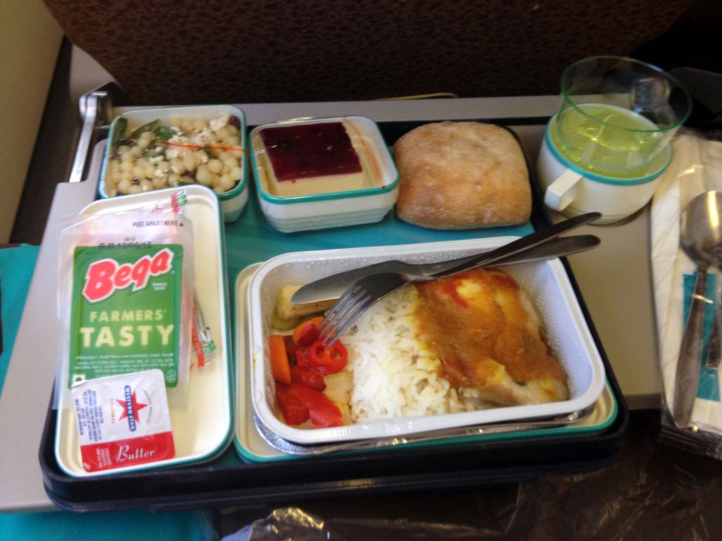 Meal in the airplane to Bali