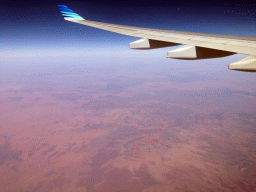 The Uluru-Kata Tjuta National Park with Mount Olga, viewed from the airplane to Bali