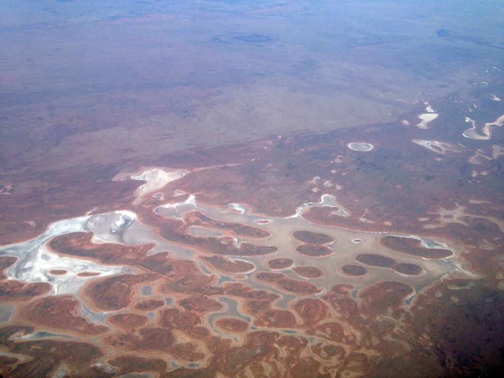 Northwest part of Lake Neale, viewed from the airplane to Bali