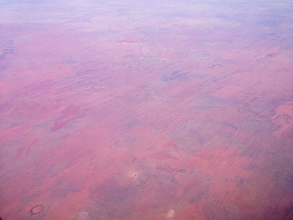 The Gibson Desert, west of Lake Gregory, viewed from the airplane to Bali