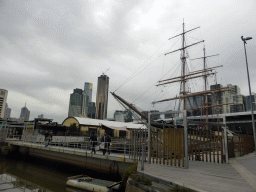 Boat at the Boatbuilders Yard, the Eureka Tower, the Crown Towers and the Prima Pearl Tower