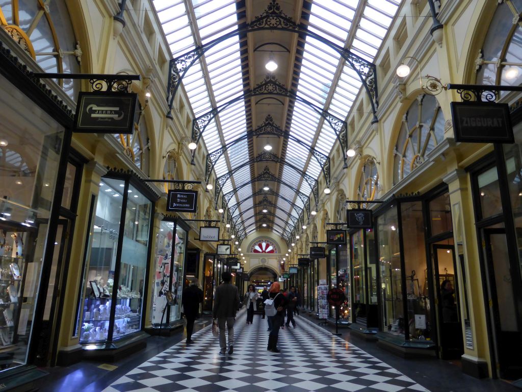 Interior of the Royal Arcade shopping mall