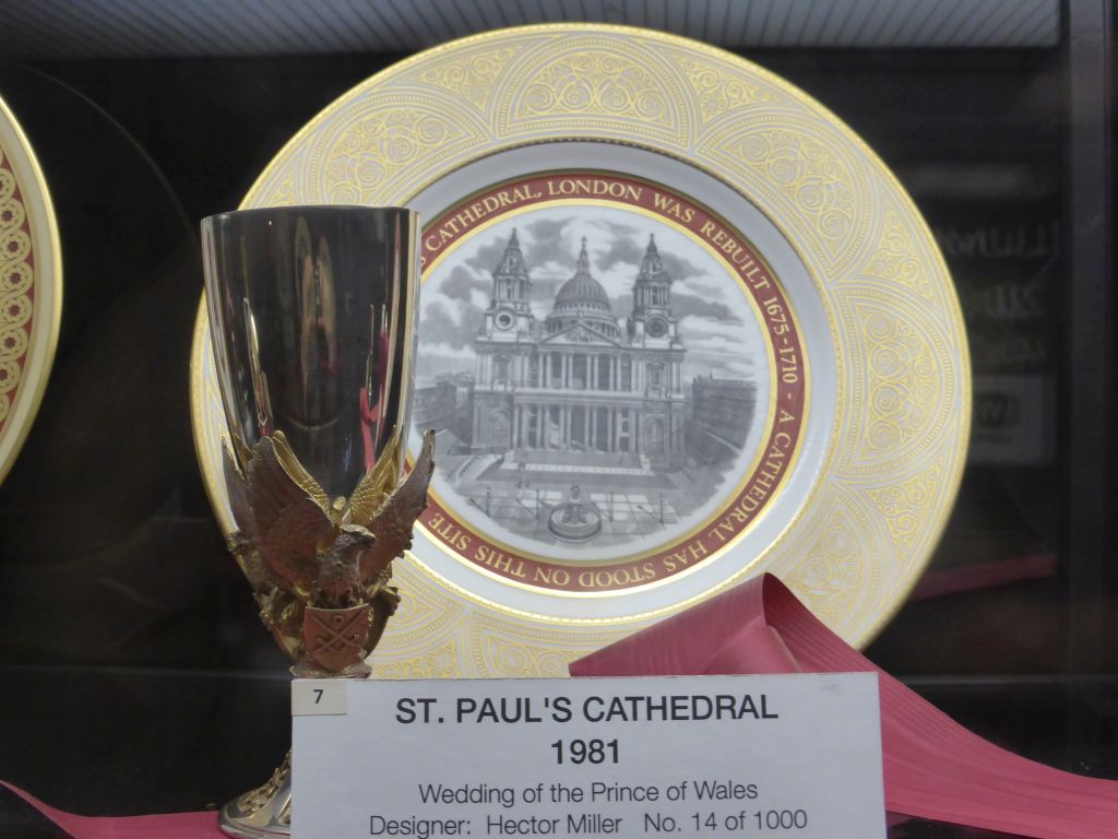 Plate and cup from the Nancy Curry Memorial Collection at St. Paul`s Cathedral