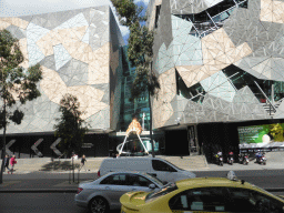 Front of the Australian Centre for the Moving Image at Flinders Street, viewed from the tram