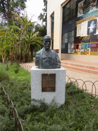 Bust of Baron Ferdinand von Mueller in front of the north side of the National Herbarium of Victoria at the Royal Botanic Gardens Melbourne