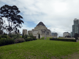 Northeast side of the Shrine of Remembrance at the Shrine of Remembrance Reserve